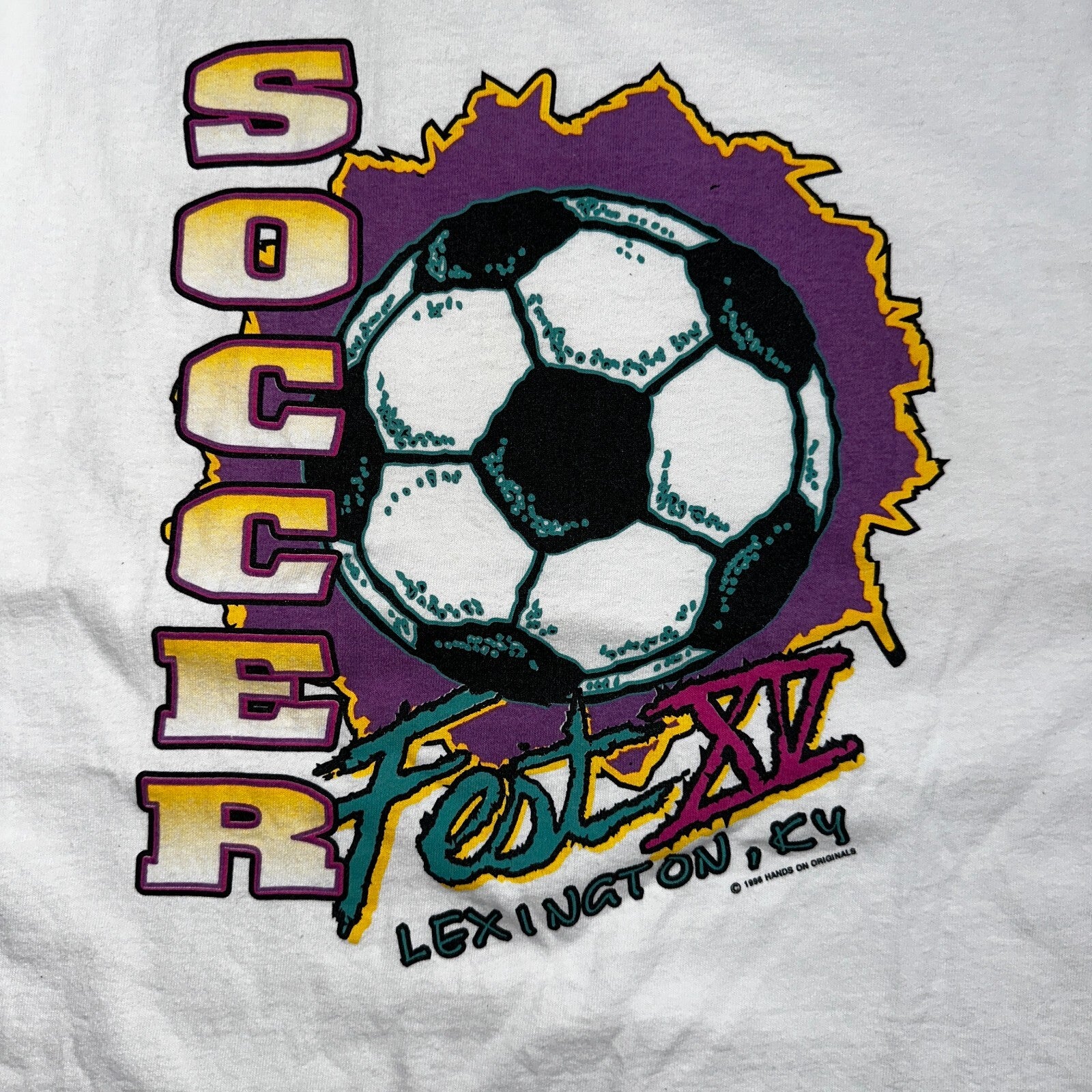 Soccer Fest Lexington Kentucky VTG T Shirt Single Stitch All Sports 90s 1996