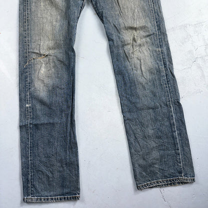 Levis 501 Vintage Y2K XX Straight Leg Jeans Blue Med Wash 33x34 Act 33x33