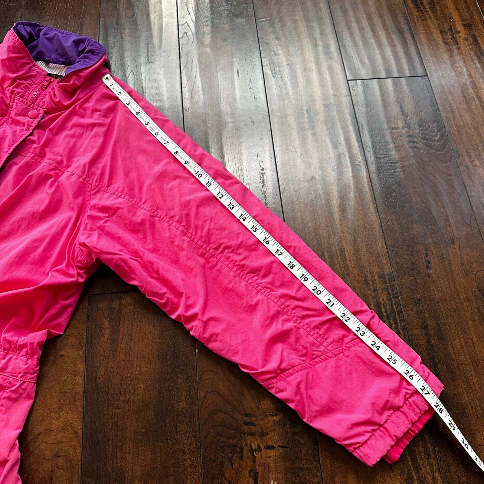 Vintage Eddie Bauer Womens Goretex Rain Jacket Coat M PINK Purple 90s Parka