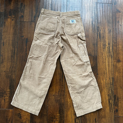 VTG 60s A SMILE USA Brown Corduroy Pants 32 70s 28x25 Capri Cut Cowboy RARE