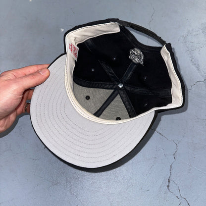 VTG P Pittsburgh Pirates Hat Cap Men Black New Era Pro Model 80s USA Green Bill