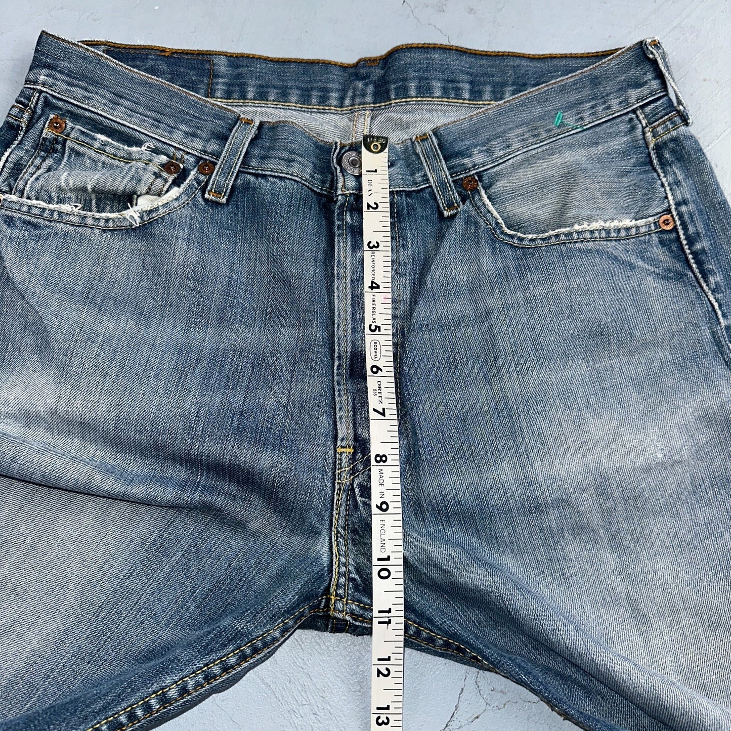 Levis 501 Vintage Y2K XX Straight Leg Jeans Blue Med Wash 33x32 Act 32x31