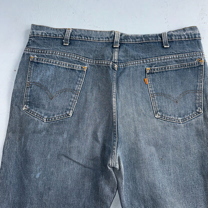 Levis 646 Vintage 70s USA Orange Tab Bootcut Flare Blue Bell Bottom Jeans 40x30