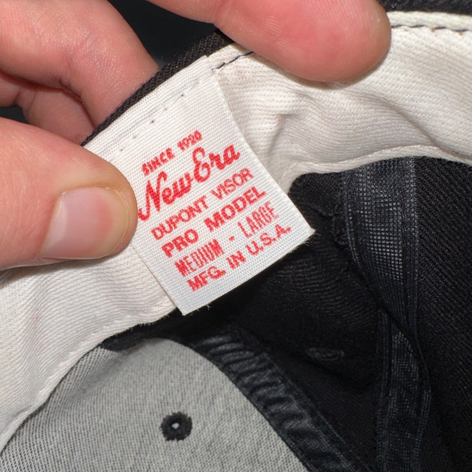 VTG P Pittsburgh Pirates Hat Cap Men Black New Era Pro Model 80s USA Green Bill