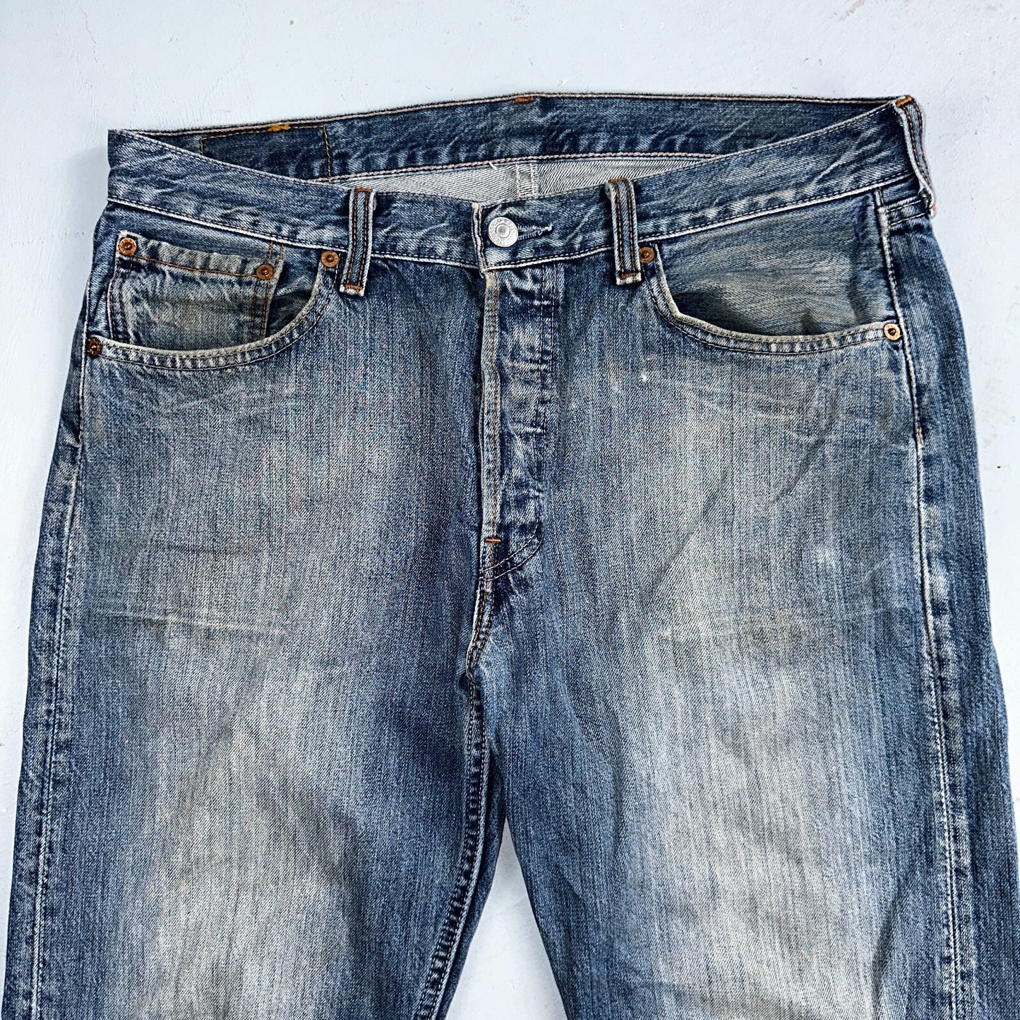Levis 501 Vintage Y2K XX Straight Leg Jeans Blue Med Wash 33x32 Act 33x30