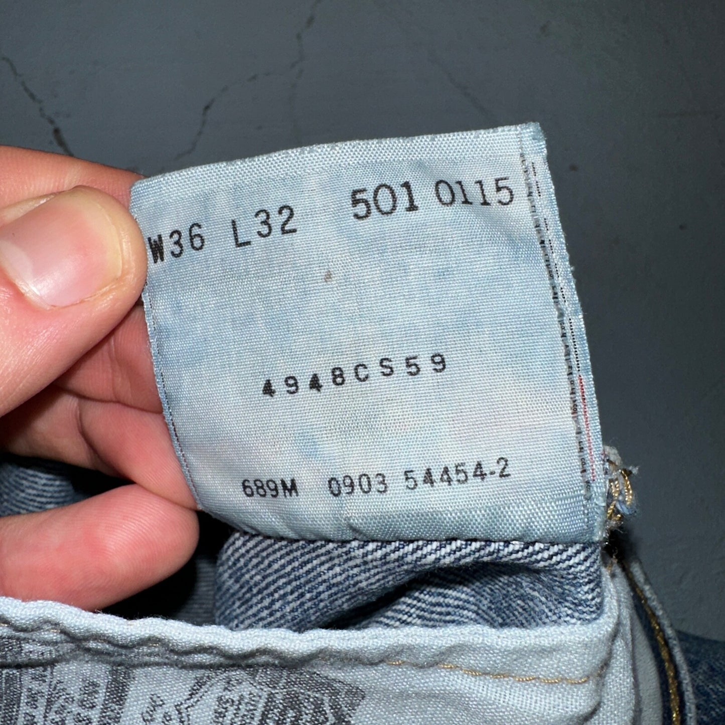 Levis 501 Vintage 90s Mexico Straight Leg Jeans 36x32 Y2K Med Wash Act 34x30