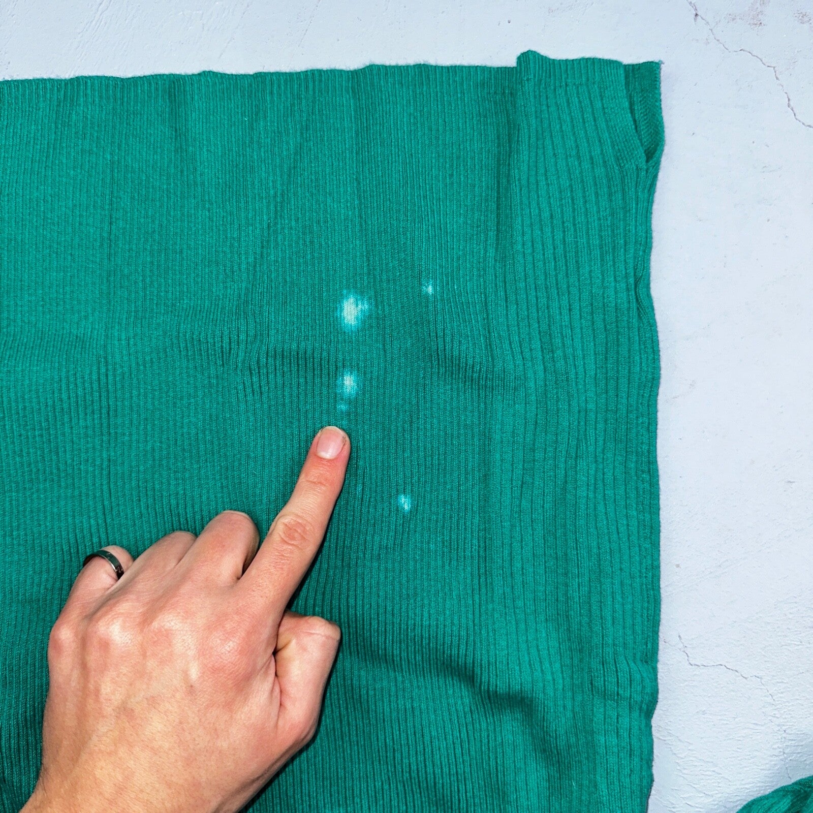 Prologue Womens XS Sweater Green Cozy Knit Pullover Mid Sleeve High Bleach