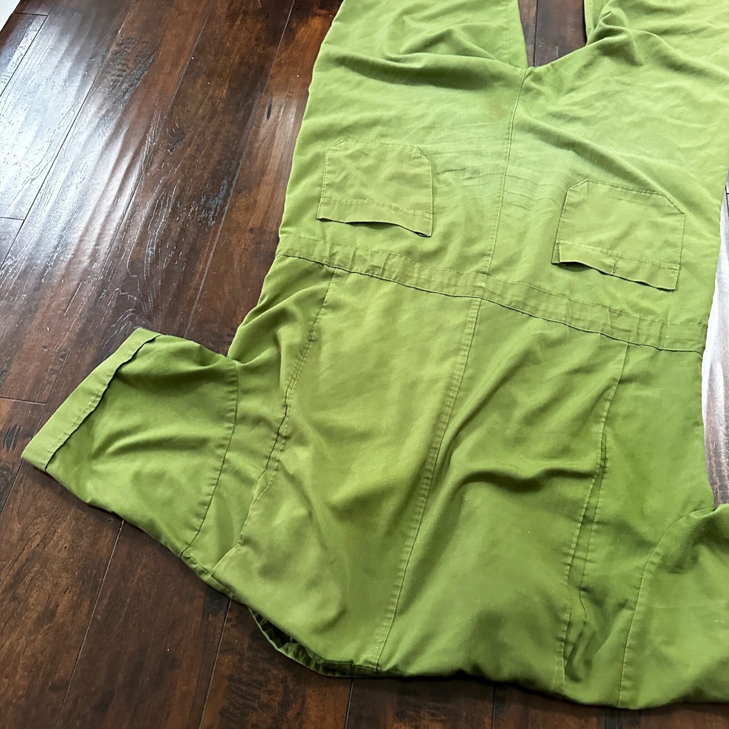 VTG 1960s 1970s Green Fishing Fish Patch Jumpsuit One Piece Rockabilly Work