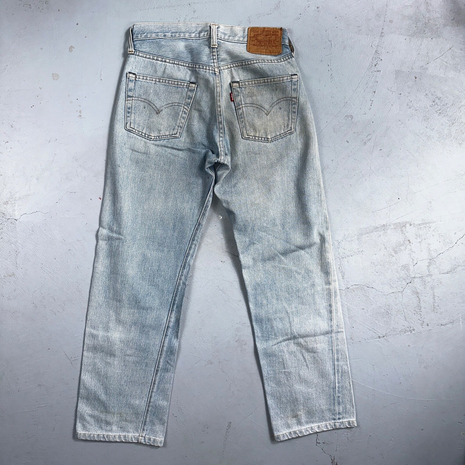 Levis 501 Vintage 80s Redline Selvedge USA XX Jeans Light Wash 29x30 Act 27x27