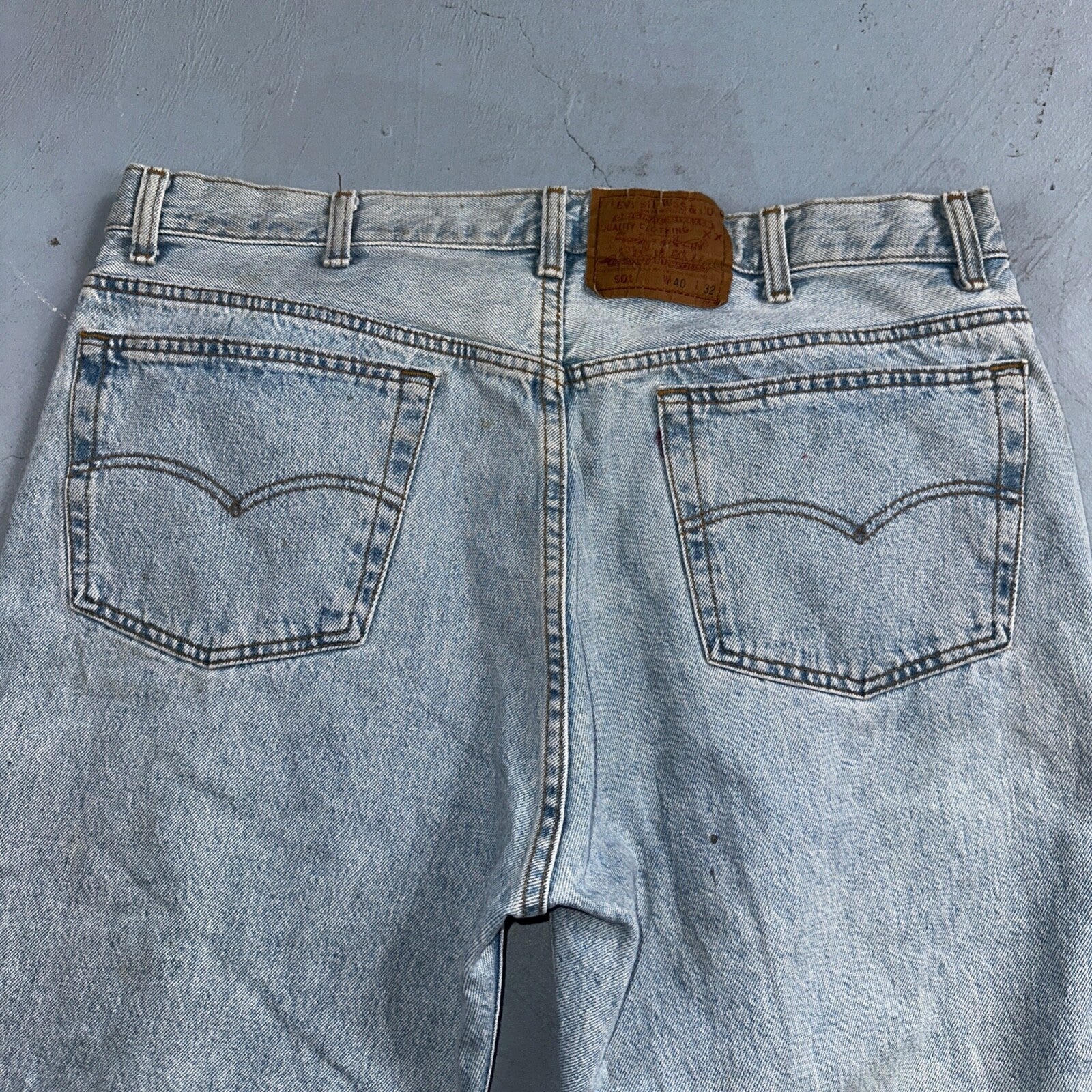 Levis 501 Vintage 90s USA XX Straight Leg Jeans Blue Light Wash 40x32 Act 38x31