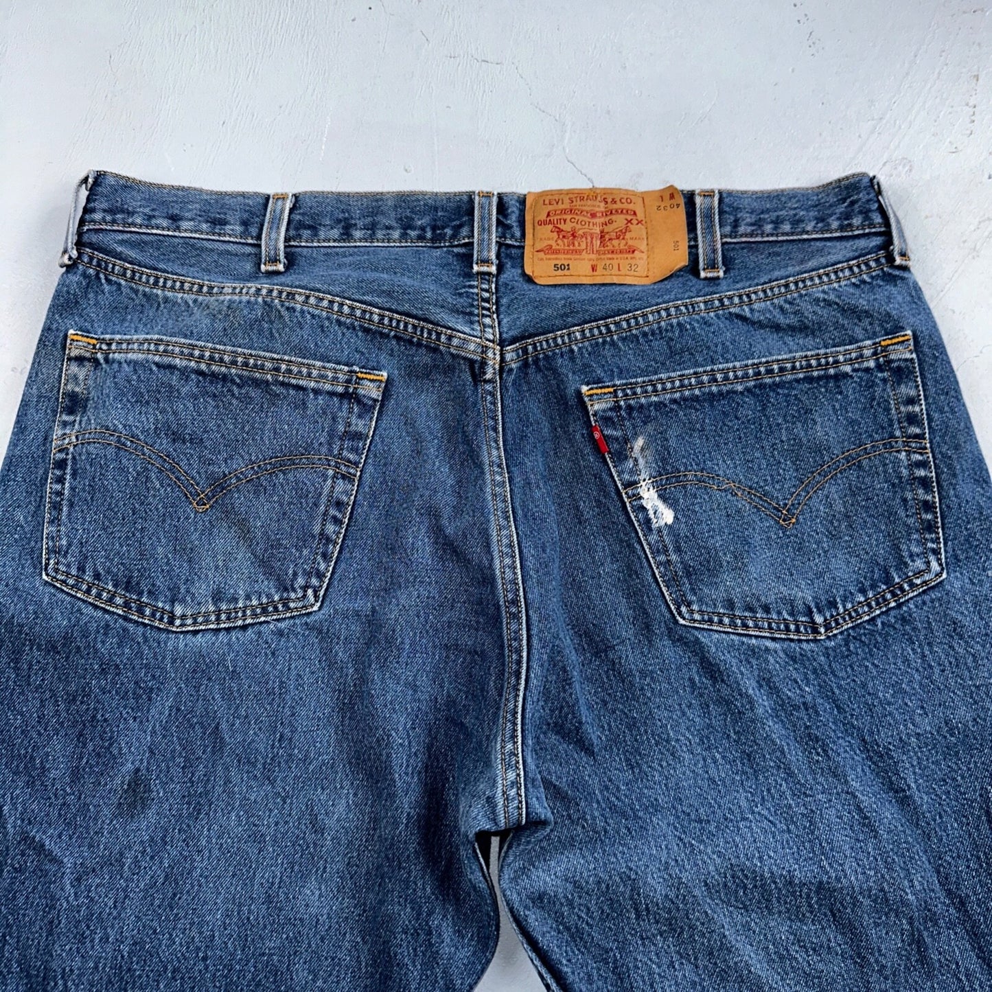 Levis 501 Vintage 90s USA XX Straight Leg Jeans Blue Dark Wash 40x32 Act 38x31