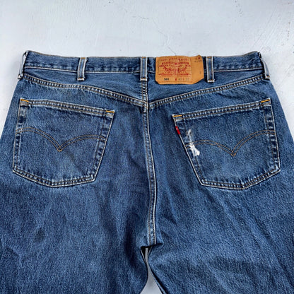 Levis 501 Vintage 90s USA XX Straight Leg Jeans Blue Dark Wash 40x32 Act 38x31