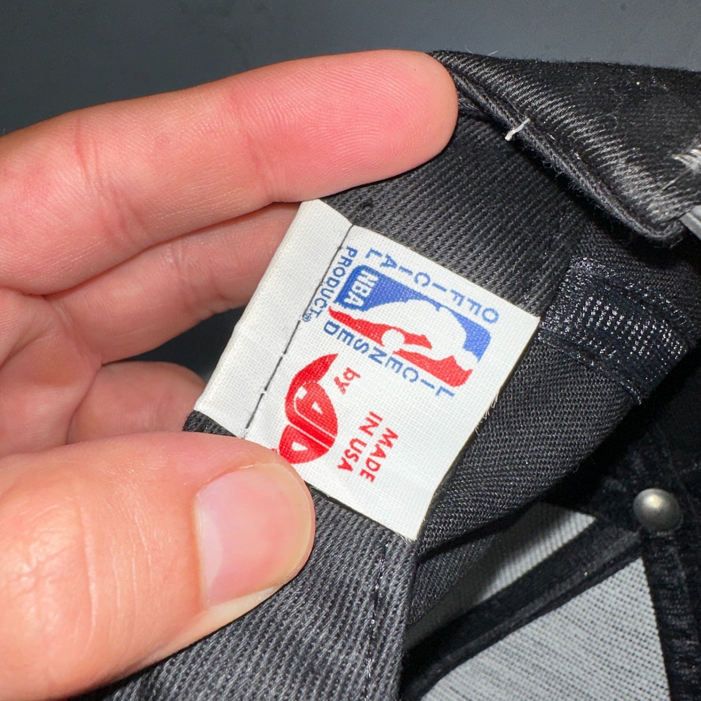 VTG 1990 NBA Finals Snapback Hat Blazers Black Red PDX USA Made Basketball Cap