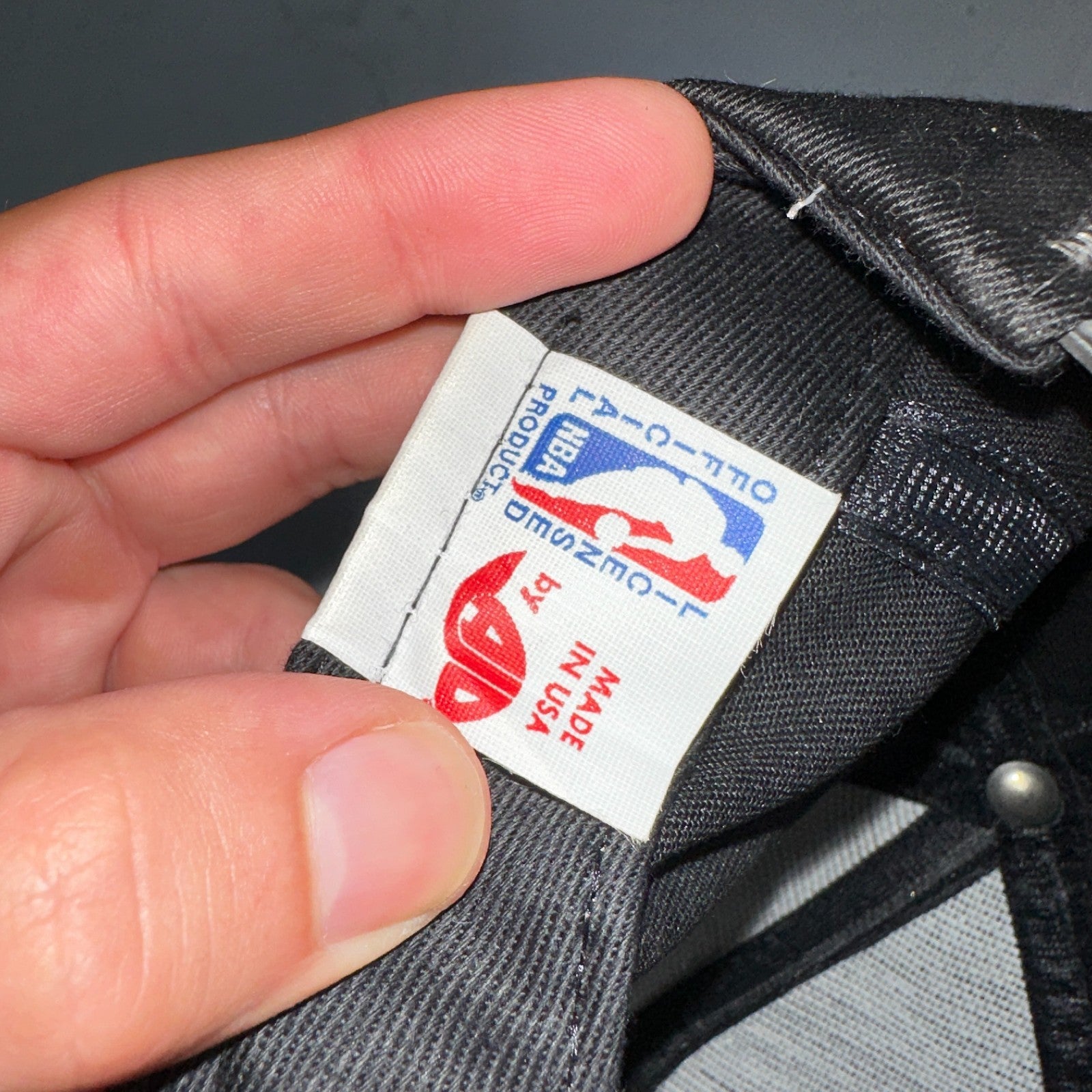 VTG 1990 NBA Finals Snapback Hat Blazers Black Red PDX USA Made Basketball Cap