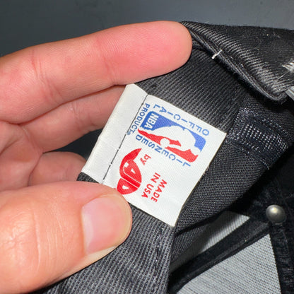 VTG 1990 NBA Finals Snapback Hat Blazers Black Red PDX USA Made Basketball Cap