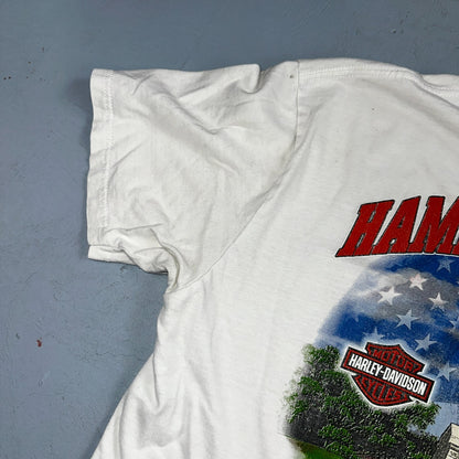 Harley Davidson Yorktown Hampton VTG T Shirt Motorcycle Bike Graphic Y2K Ride