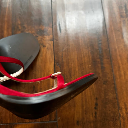 Sam & Libby Diva Sl Red Women Size 8.5 M Sandal Heels Ankle Strap Sexy Nice