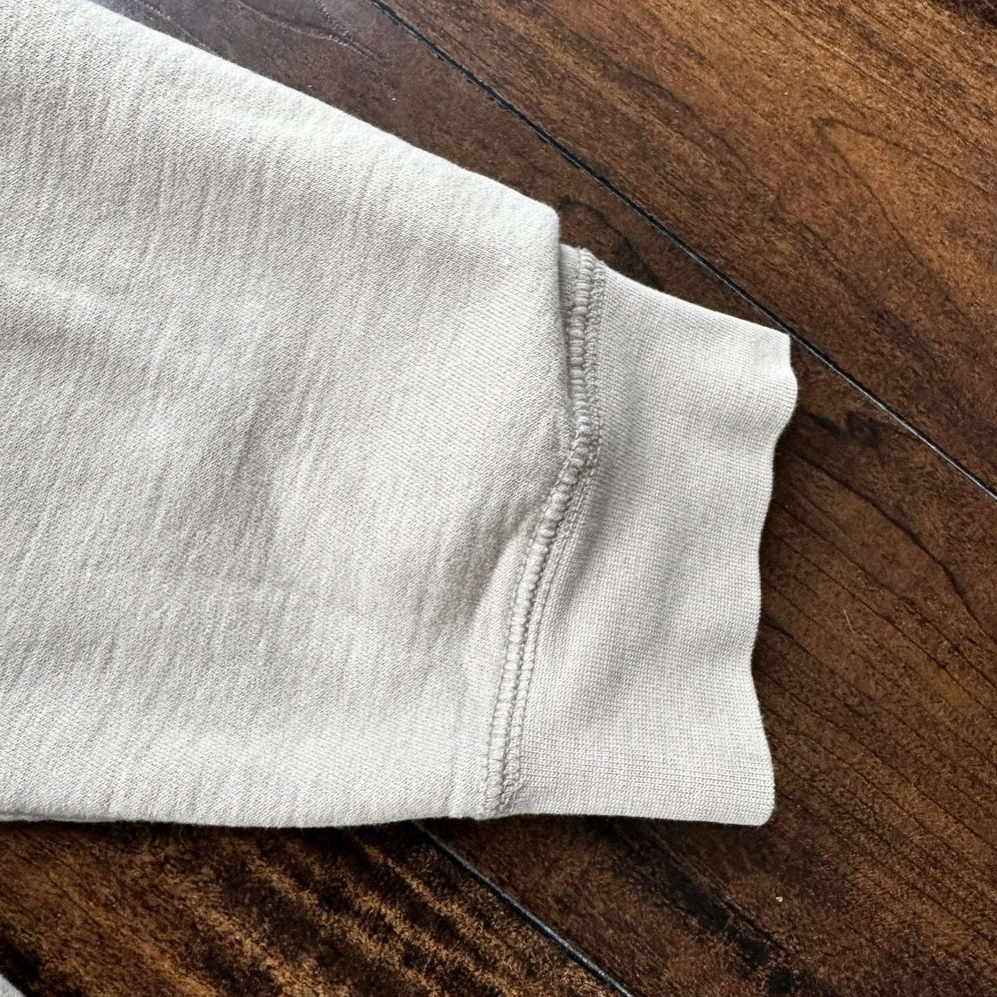 Vintage 1990s 90s Eddie Bauer Oversized Baggy Crew Sweater Beige Made in USA XL