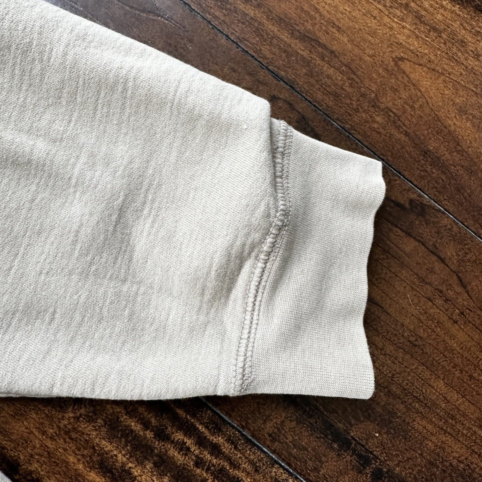 Vintage 1990s 90s Eddie Bauer Oversized Baggy Crew Sweater Beige Made in USA XL