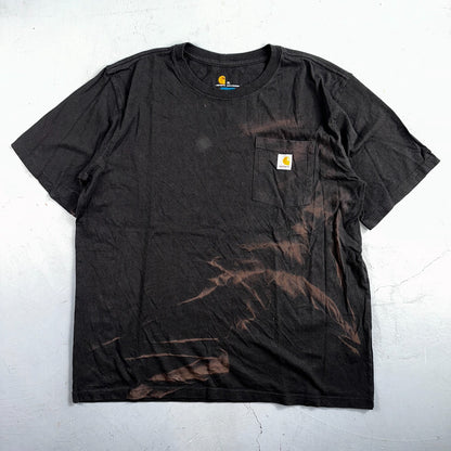 Carhartt 103296 Relaxed Fit Pocket T-Shirt Mens XL Black Thrashed Bleached Worn