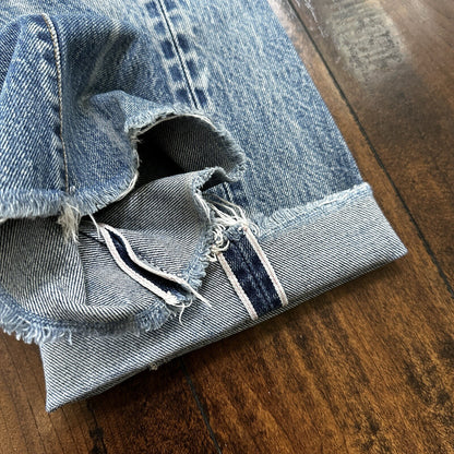 Levis Vintage 80s Redline Selvedge USA 501 XX Jeans 66 70s Light 27x36 Act 25x27