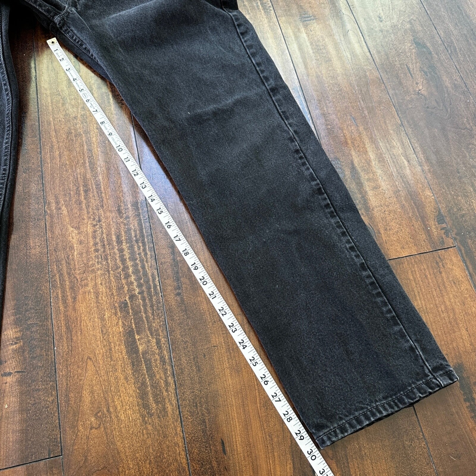 Levis 505 Vintage 90s Straight Leg XX Mexico Jeans 38x32 Black Wash Act 33x30