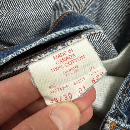 Vintage 90s Levis 505 Jeans Mens 38x30 Orange Tab Denim Canada 40505 35x29