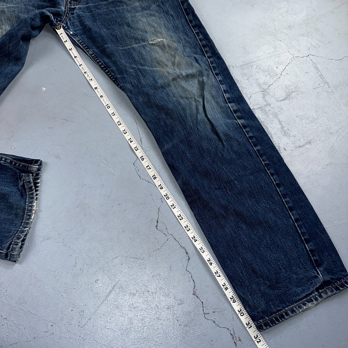 Levis 501 Vintage Y2K 90s XX Straight Leg Jeans Blue Med Wash 38x34 Act 37x31