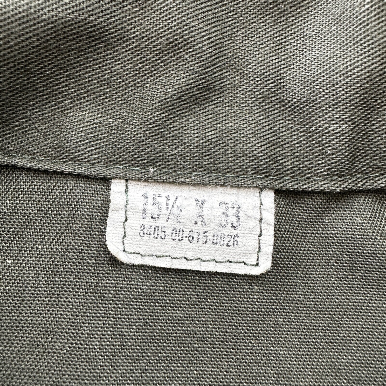 VTG US Military Shirt Mens 15.5 Green OG 507 Utility Patches Jacket 1980 USAF