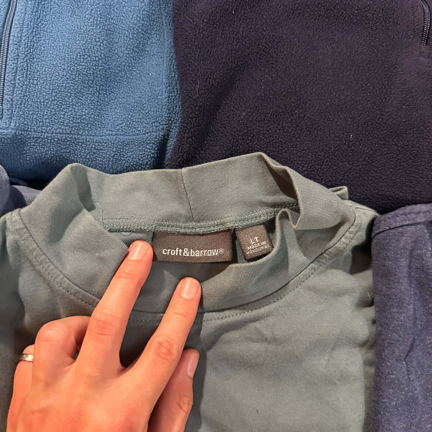 Lot Of 5 Mens Vintage Pullovers Sweaters Shirts LL Bean Covington Croft