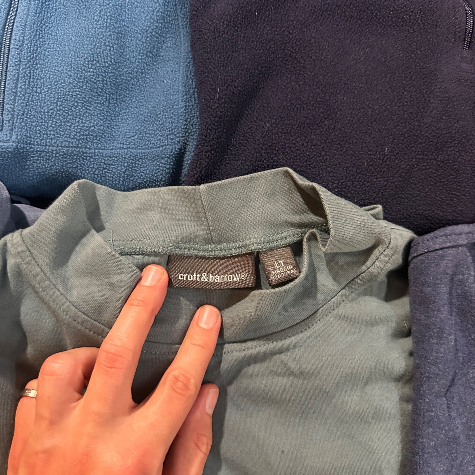 Lot Of 5 Mens Vintage Pullovers Sweaters Shirts LL Bean Covington Croft