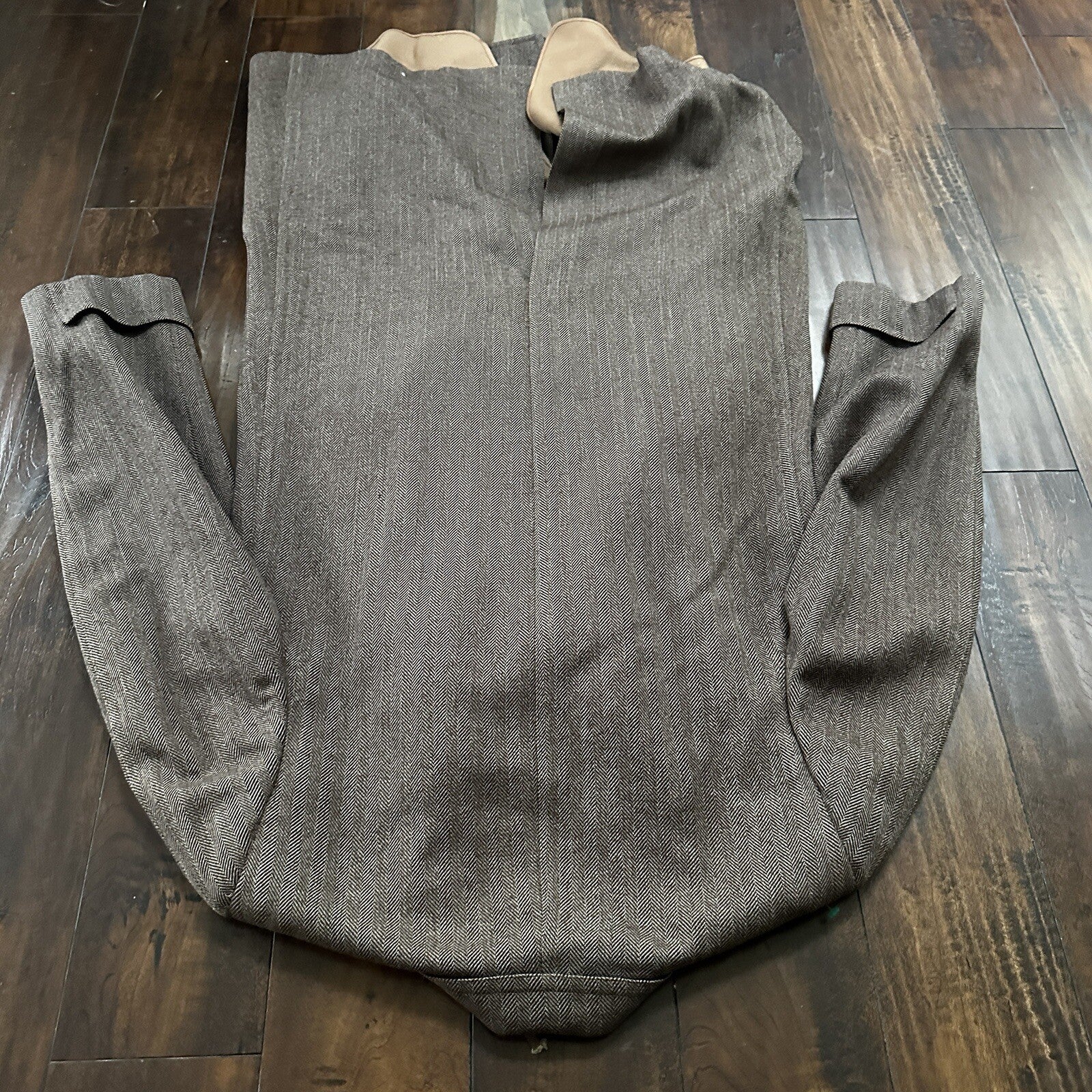 VTG 1960s Barron Anderson Herringbone Wool Overcoat USA Rockabilly 60s Lined