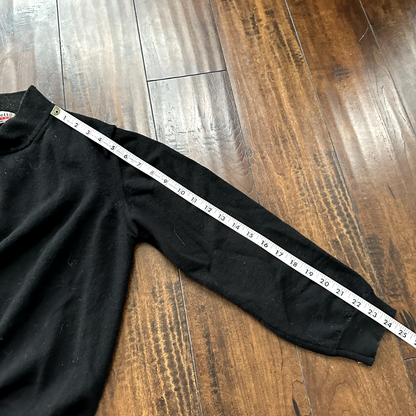 Zanobette Knitwear men's medium black top rugby Thrashed Vintage 80s Sweater