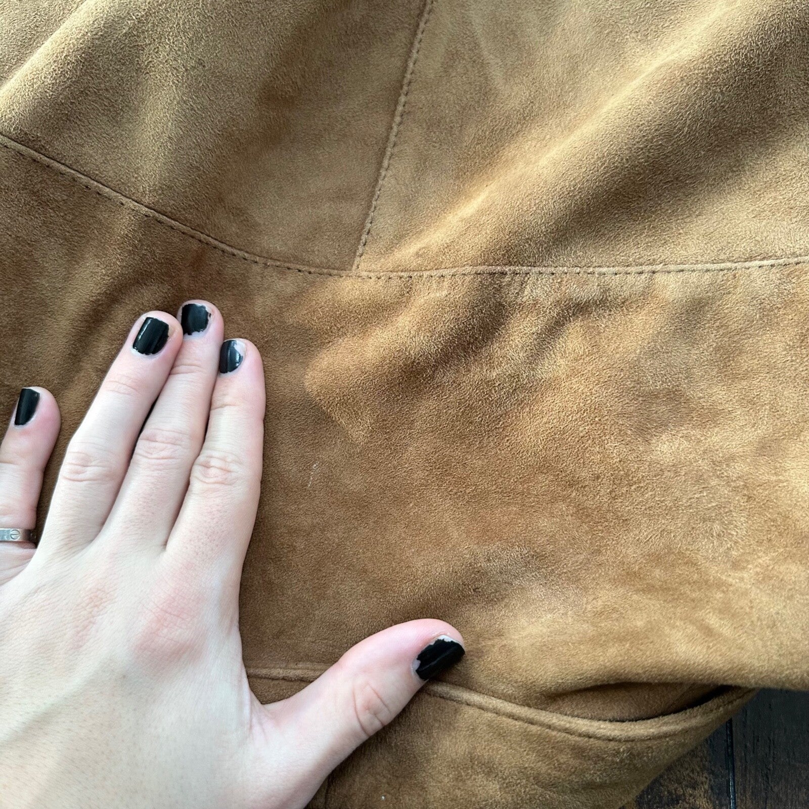 Remy Vintage Brown Suede Leather Jacket Blazer 42 80s 70s Winter Cool Rockabilly