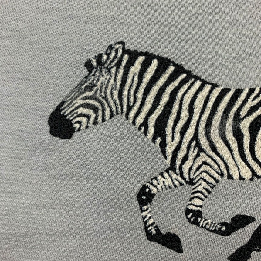 Vintage Nike T Shirt USA Rare 1984 Running LS 80s Zebra Wild Race Cheyenne Zoo