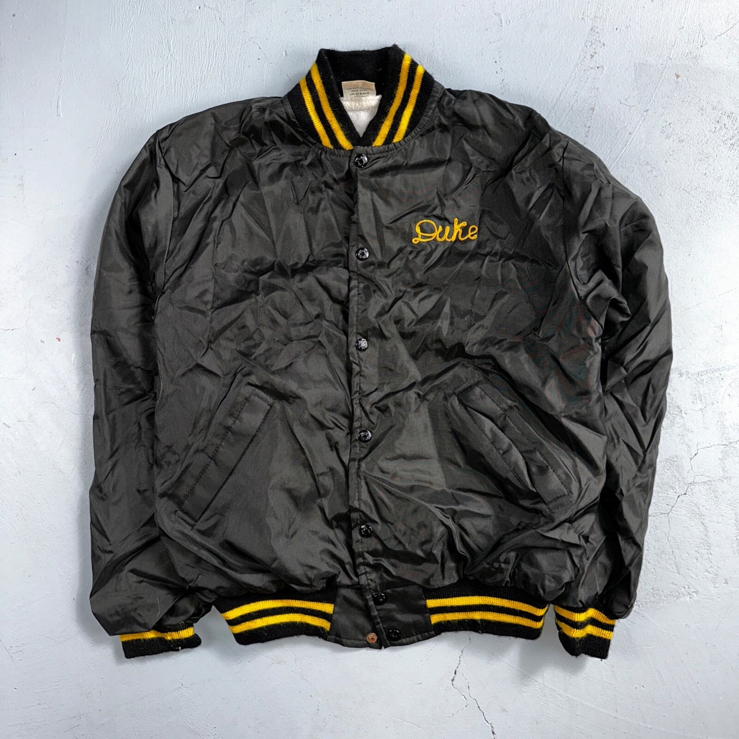 Vintage Pittsburgh Pirates Starter Satin Jacket Nylon 80s Black Chainstitch Duke