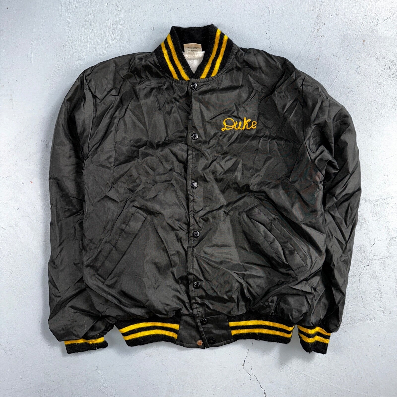 Vintage Pittsburgh Pirates Starter Satin Jacket Nylon 80s Black Chainstitch Duke