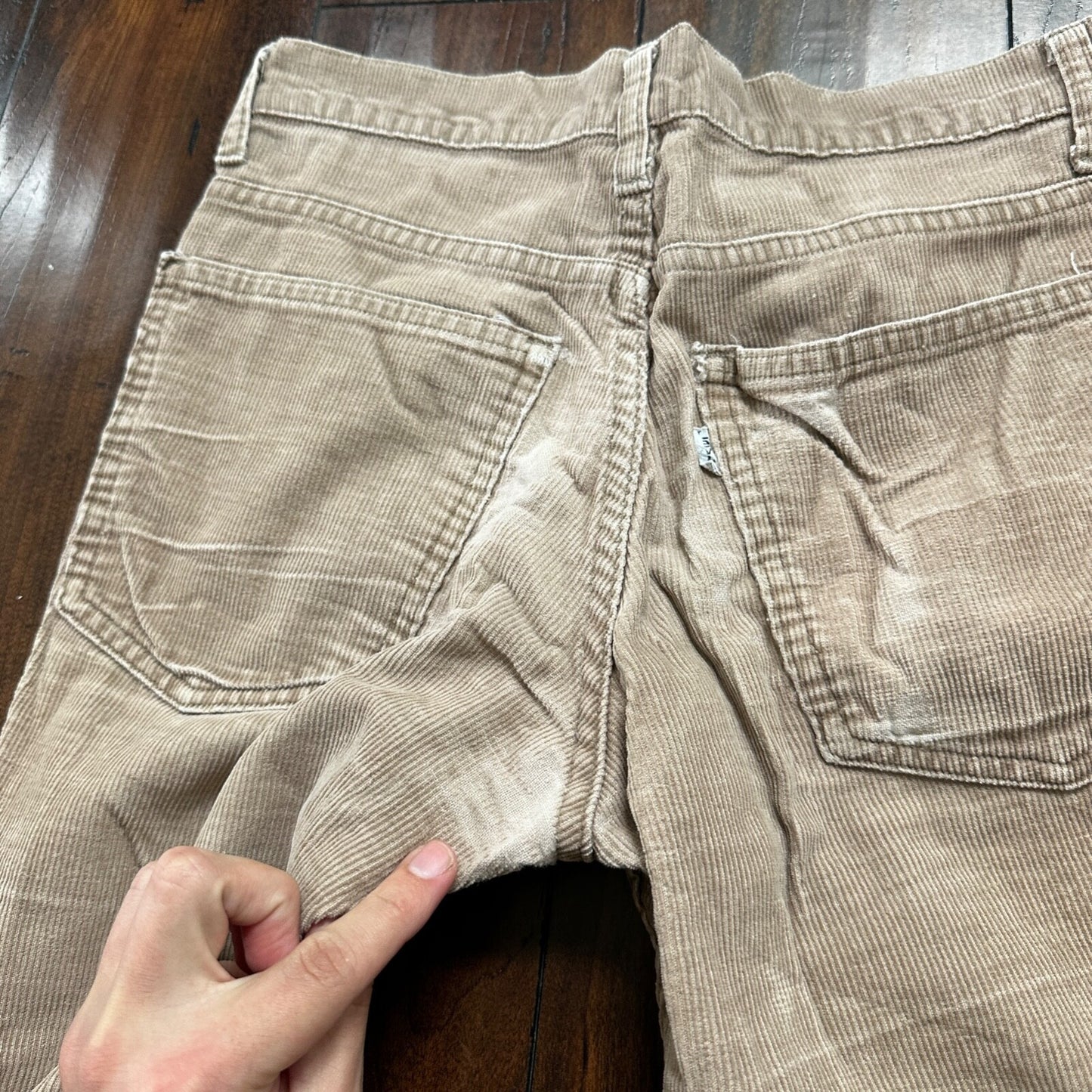 VTG Levi's 684 Corduroy Pants Bell Bottom USA 28x29 Boot Cut 1970s 70s Brown