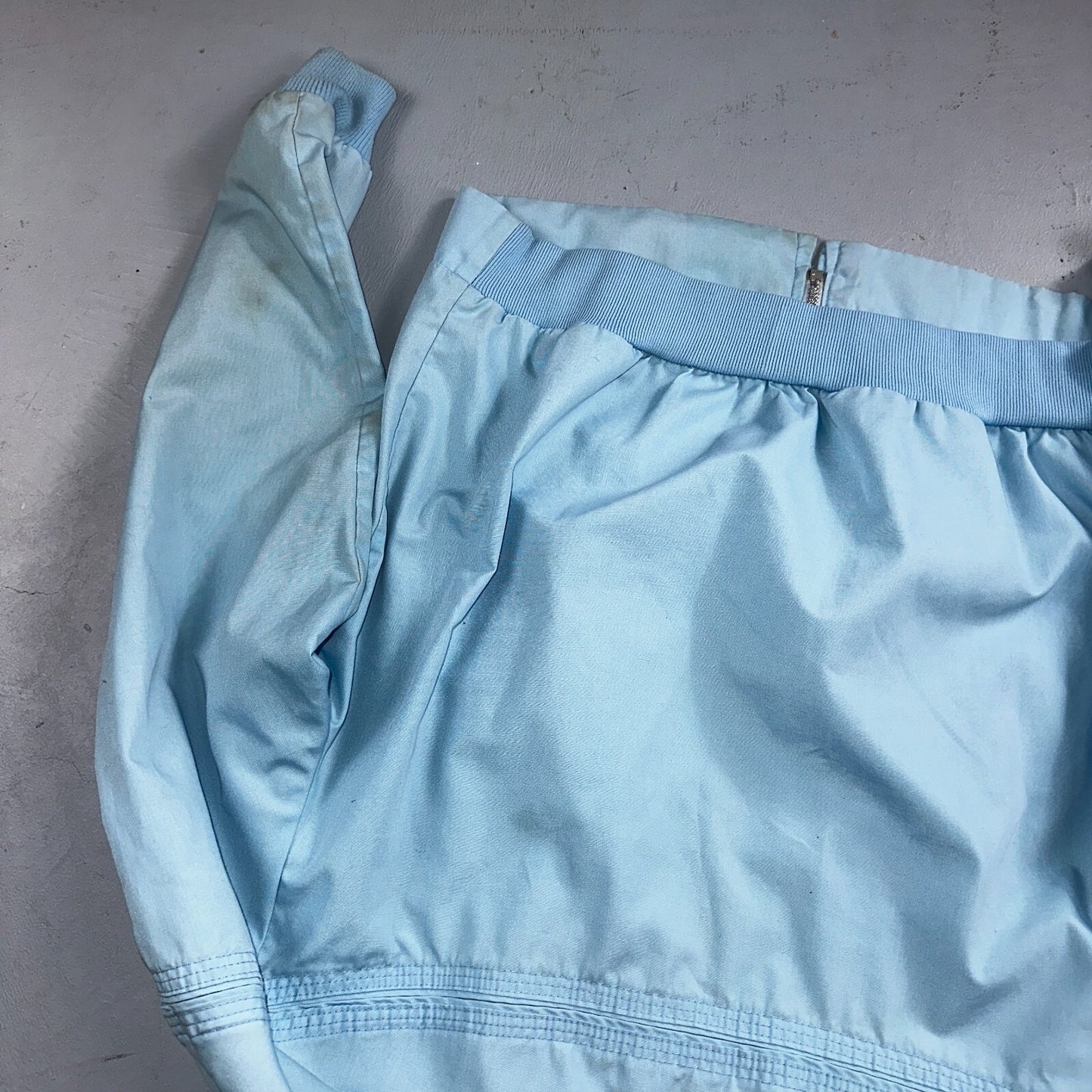 Vintage JC Penneys 70s Derby Jacket Sports USA Baby Blue Talon Bomber Large