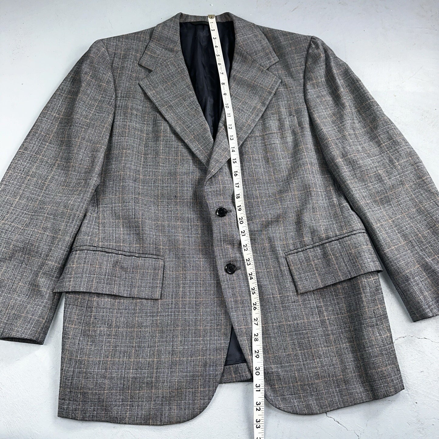 VTG Mens 3 PC Suit 42 Jacket Coat Pants Vest Plaid Rockabilly 70s 1970s Brown