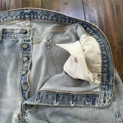 Levis VTG 70s SS Redline Selvedge USA 501 XX Jeans 66 80s 38x33 Act 34x27 CUT