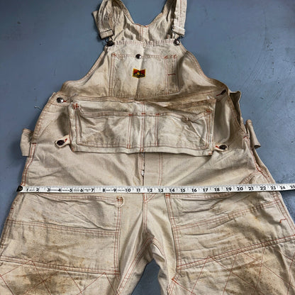 Ben Davis Vintage 60s Yellow Tag Canvas Overalls Pants Union 1960s USA Thrashed