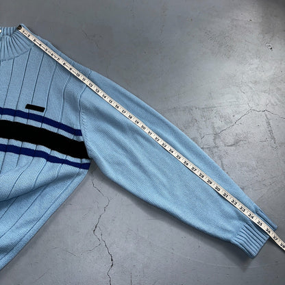 Southpole Mens 2XL Vtg 90s Spell Out Striped Knit Half Zip Pullover Sweater