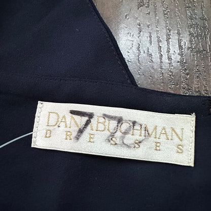 Dana Buchman Gradient Blue 100% Silk Sheath Dress Sleeveless Lined Women’s 4