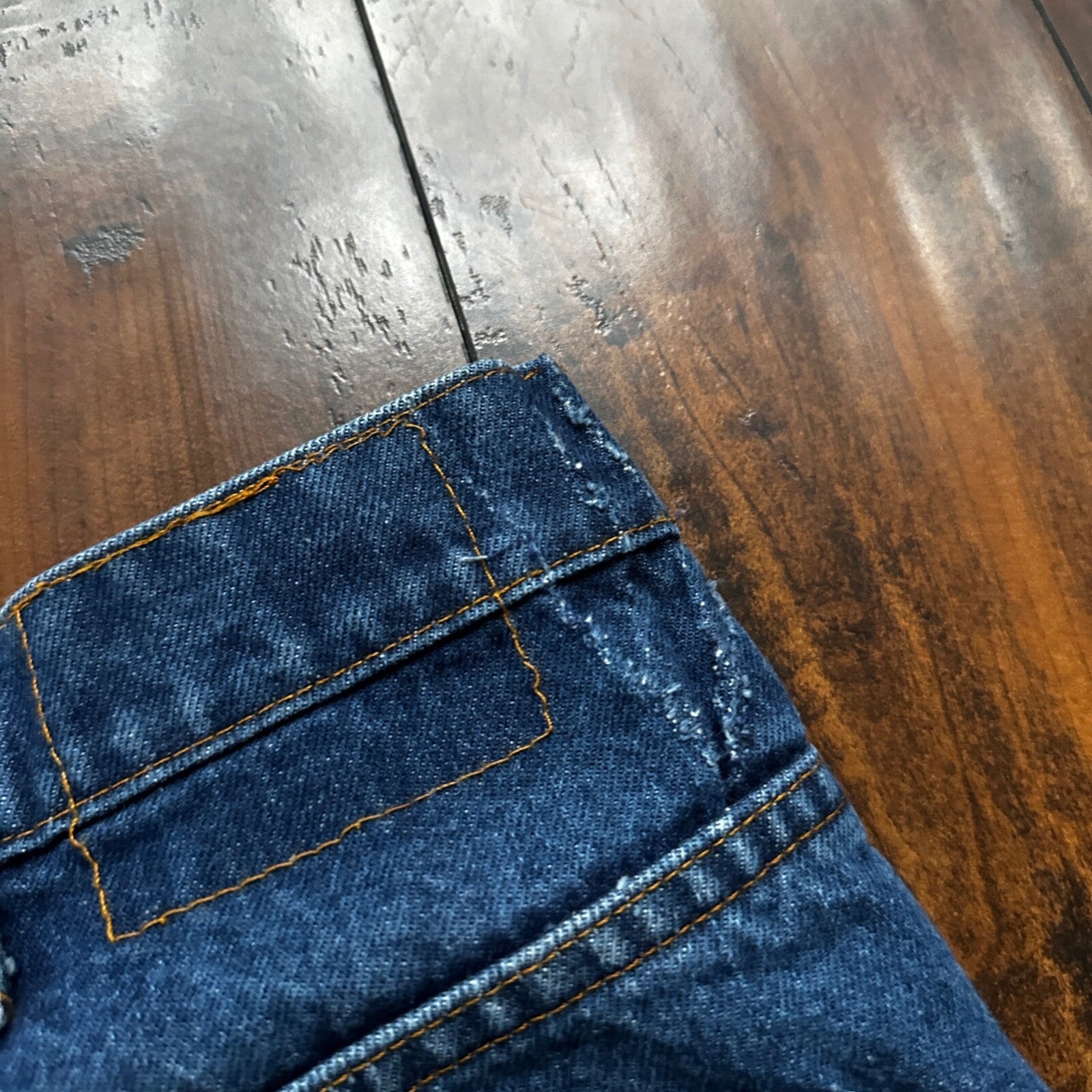 Vintage 80s Levis 646 Boot Flare Orange Tab 36x36 USA Blue Jeans 501 Act 33x34