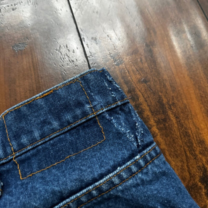 Vintage 80s Levis 646 Boot Flare Orange Tab 36x36 USA Blue Jeans 501 Act 33x34