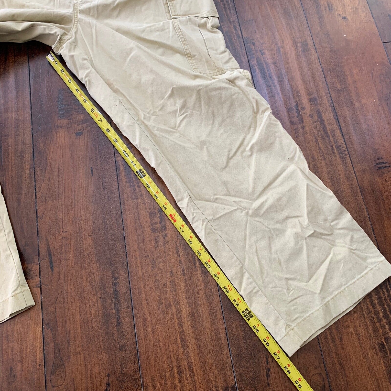 Men's L.L. BEAN Khaki Tan Comfort Waist Dress Chino Pants Size 36x29 Cotton VTG