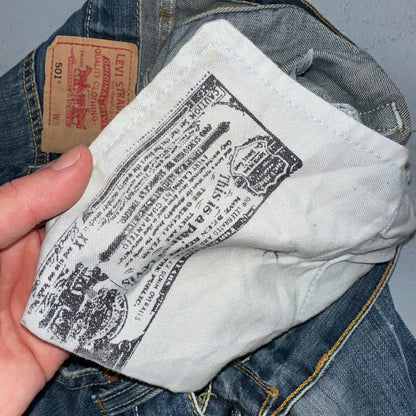 Levis 501 Vintage Y2K XX Straight Leg Jeans Blue Med Wash 33x34 Act 31x28
