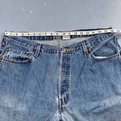 Levis 501 Vintage 90s Mexico Straight Leg Jeans 40x32 Y2K Light Wash Act 36x30