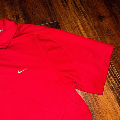 Nike Red Polo XL Vintage T Shirt Basic Y2K 90s Golf Sports Gym